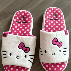 Hello Kitty Pink and White Slippers